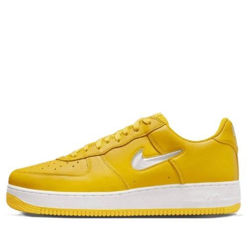 Air Force 1 '07 Leather Hakiki Deri Unisex Sneaker Ayakkabı Sarı Beyaz Swoosh