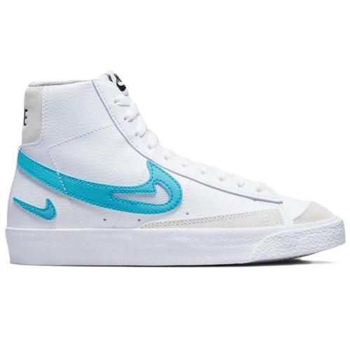 Blazer Mid G S Leather Sneaker Bilekli Beyaz Mavi Swoosh Spor Ayakkabı