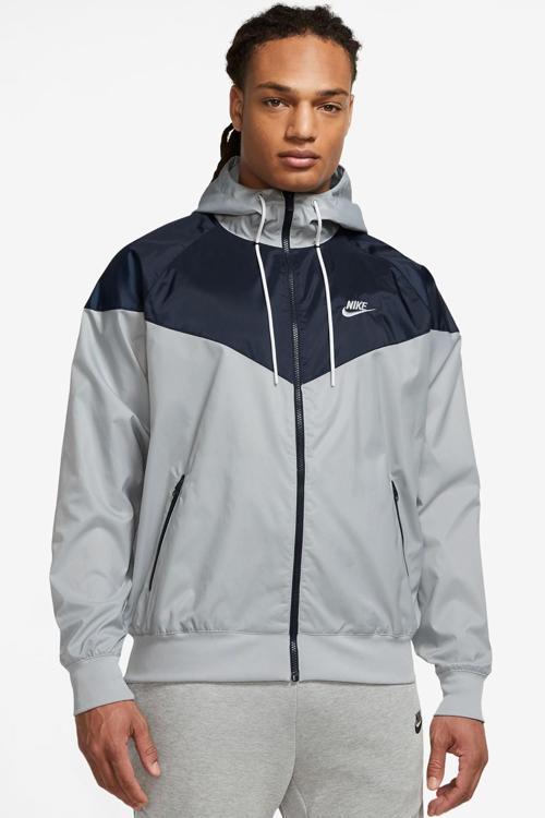 Windrunner Full Zip Jacket Kapüşonlu Erkek Ceket Rüzgarlık Laci Gri