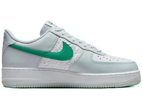 Air Force 1 '07 Unisex Leather Hakiki Deri Sneaker Erkek Ayakkabı Beyaz Yeşil Swoosh