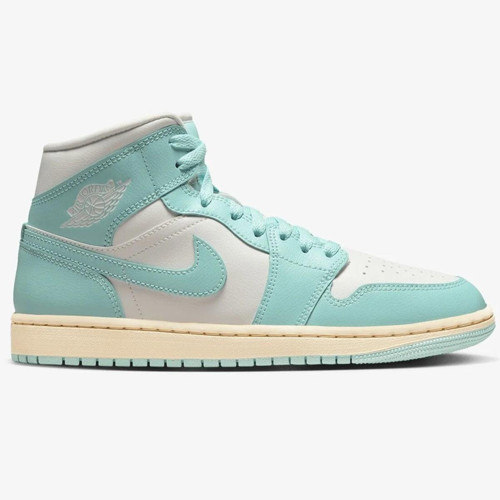 Air Jordan 1 Mid Unisex Leather Sneaker Hakiki Deri Bilekli Günlük Spor Ayakkabı Yeşil