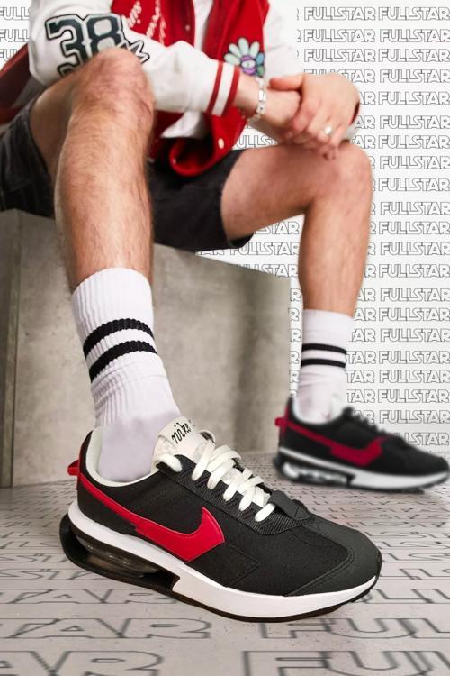 Air Max Pre Day Black Red Unisex Sneaker Günlük Spor Ayakkabı Siyah Kırmız Beyaz
