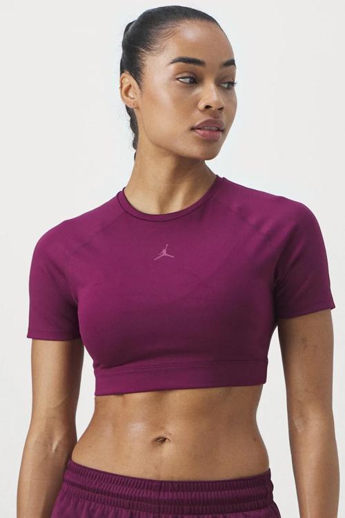 Jordan Sport Women's Bodycon Performance Top Kadın Crop Body Tişört Bordo