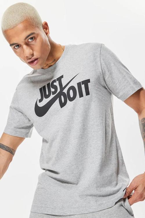 Tshirt M Nsw Tee Just Do It Swoosh Erkek Günlük Tişört Gri
