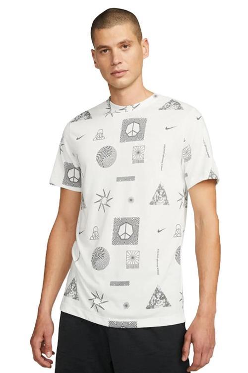 Dri Fit Yoga Soft Tee White Baskılı ince Yumuşak Erkek Tişört Beyaz