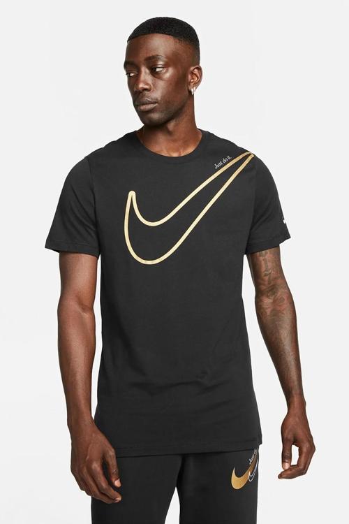 Just Do It Men's Casual Training Black Pamuklu Erkek Tişört Siyah