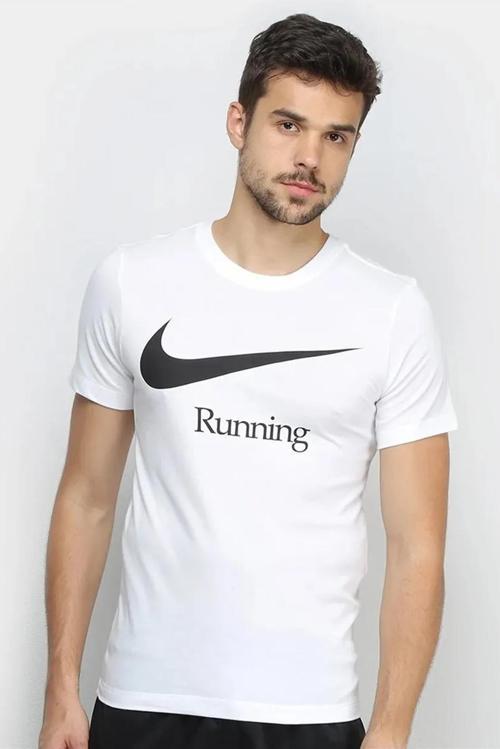 Running Dri Fit Mens T-shirts Erkek Koşu Tişört Beyaz