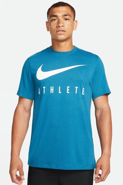 Dri Fit Training Cotton Tee Short Sleeve Baskılı Mavi Tişört