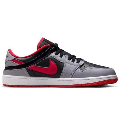Air Jordan 1 Low Flyase  Mens Leather Sneaker Hakiki Deri Erkek Günlük Spor Ayakkabı Antrasit