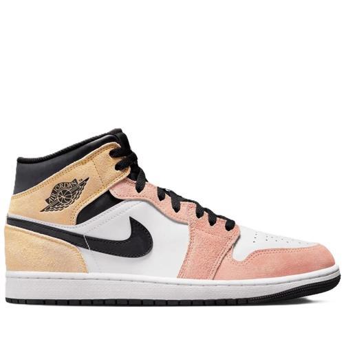Air Jordan 1 MİD SE Erkek Sneaker Hakiki Deri Bilekli Spor Ayakkabı Beyaz