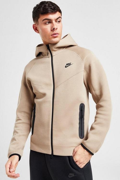 Tech Fleece Full Zip Windrunner Hoodie Navy Kapüşonlu Unisex Sweatshirt Kahve