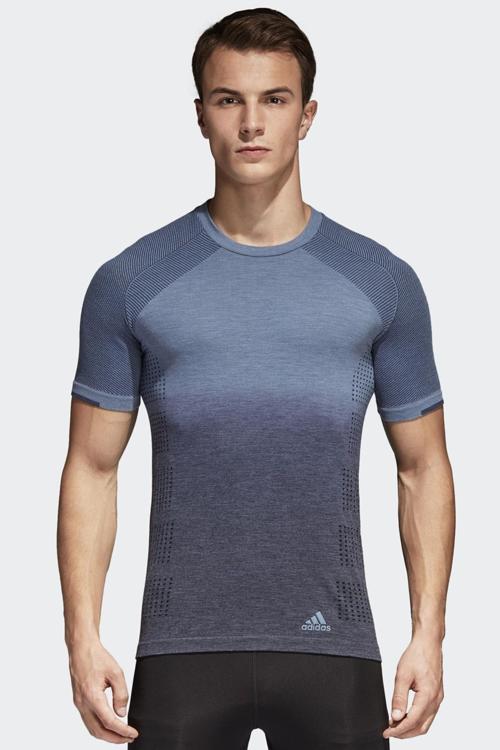 Primeknit Wool Yün Dip Boyalı Tişört Mavi