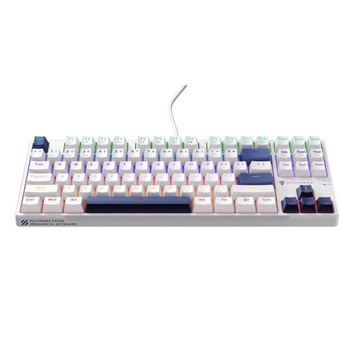 K500B-B87 Kablolu Blue Switch RGB Beyaz İngilizce Gaming Klavye