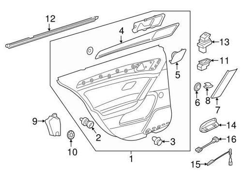 Cam Açma Dügmesı (Teklı) Ön Sag / Arka Sag-Sol Vw Golf7-Arteon-Leon-Formentor Bm 13- (Oem No: 5G0959