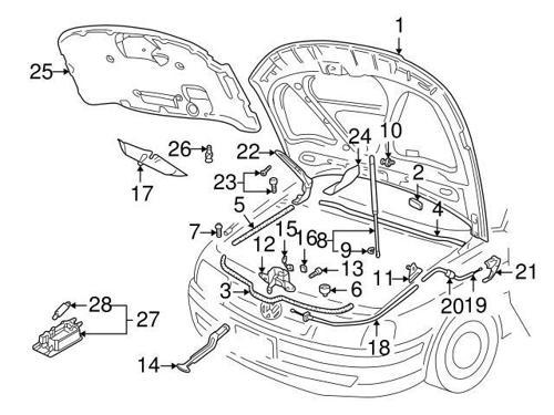 Kaput Menteşesi Sağ Passat 9705 None (Oem No: Vw-3B0823302A)