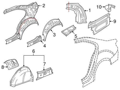 Arka Panel Sacı Sol Vw Jetta Bm 10- (Oem No: 5C6813223)