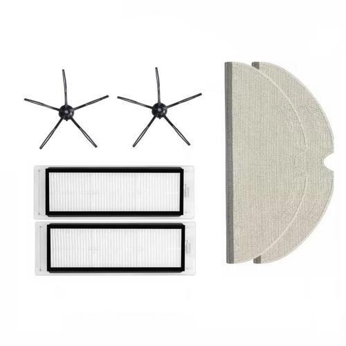 Roborock S6 Maxv Uyumlu 2 ADET FİLTRE 2 ADET SİYAH YAN FIRÇA 2 ADET MOP