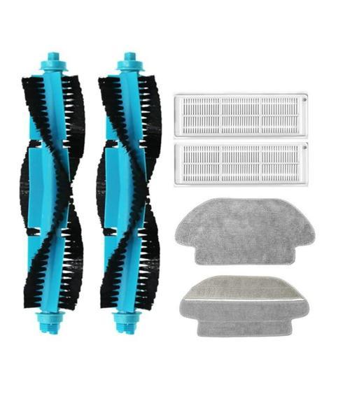 Xiaomi Mop 2S Uyumlu 2 ADET MAVİ ANA FIRÇA 2 ADET FİLTRE 2 ADET MOP