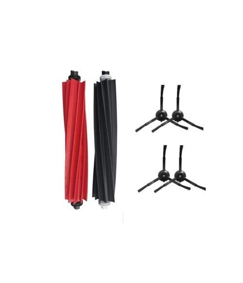 Roborock Q5+ Uyumlu 1 ADET ANA FIRÇA 4 ADET SİYAH YAN FIRÇA