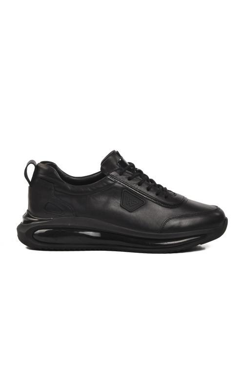 Siyah Hakiki Deri Erkek Sneaker Sucre M
