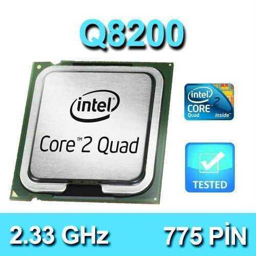 Core 2 Quad Q8200 2.33Ghz 4Mb 4 Çekirdek 775P Fansız Tray İşlemci