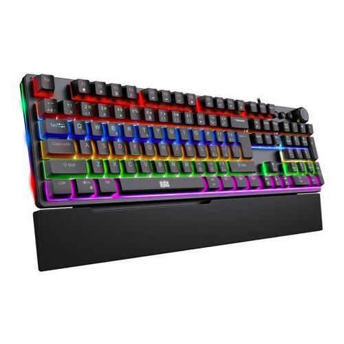Natus USB Kablolu Rainbow Makro Gaming Mekanik Klavye Mekanik Bilek Destekli Red Switch Mekan