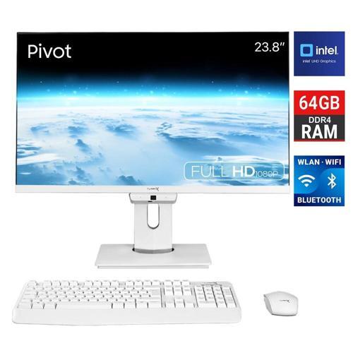 TAxPro64 i7 13700 64GB DDR4 2TB M.2 NVMe 23.8 inç FHD Pivot BTH Webcam WiFi All in One PC
