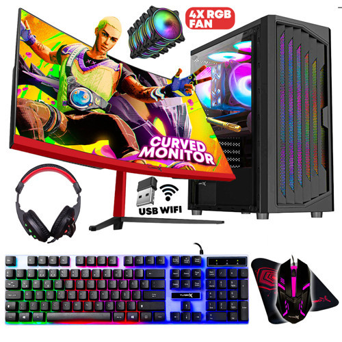 Xenon i7 860 16GB Ram 256GB SSD 4GB GT740 23.6 inç Curved Monitör Oyun Hazır Sistem