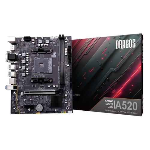 A520 D4 Sata,M2 Ddr4 4600MHz Usb 3.2 Hdmi Dp Ses G.Lan AM4 mATX Anakart