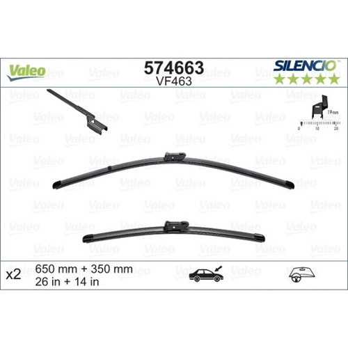 Silecek Süpürgesi Takım Pulsar 2015 Sonrası / Mokka / Accent Blue Takım 650-400 (Oem No:95423458)