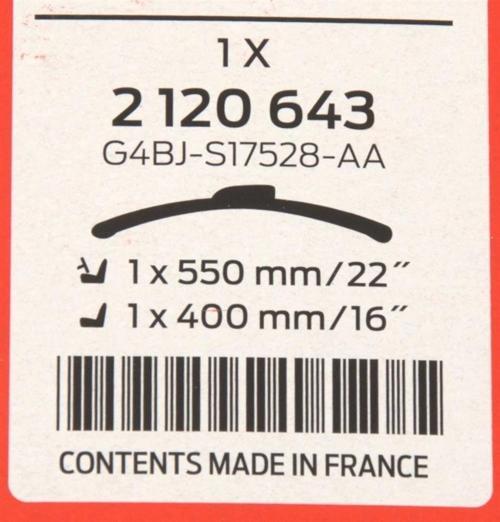 Silecek Süpürgesı Ön Takım Aerotwın [ 550 / 400 Mm ] Ford Ecosport Bm 14- (Oem No: G4Bj S17528-Aa)