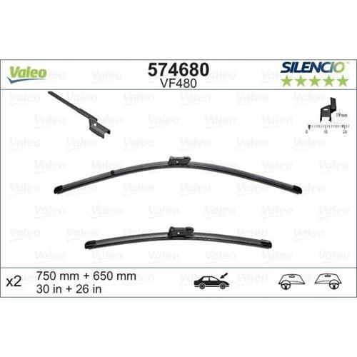 Psa 308 B.M 2007- Silecek Süpürgesı Ön Takım 750 / 650 Mm (Oem No:1609967080)