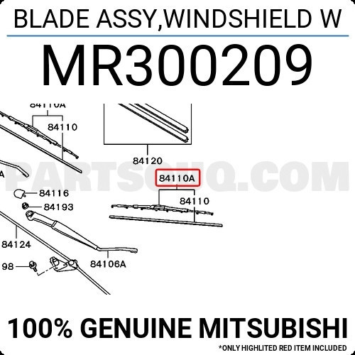 Silecek Süpürgesi Takım Rüzgarlıklı Silecek Twın (550+475Mm) (Oem No:Mr300209)