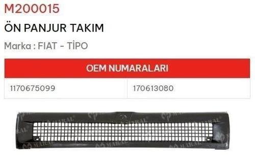 Panjur Tipo Ön Takım (Oem No: 1170675099 - 170613080)