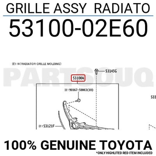 Panjur Corolla 19-22 Krom Çıtalı (Oem No: 53100-02E60)