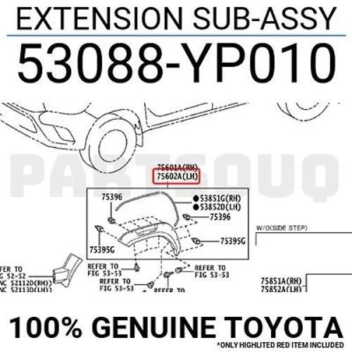 Dodik Çamurluk Hilux 2020 Sonrası Ön Sol (Oem No:53088Yp010)