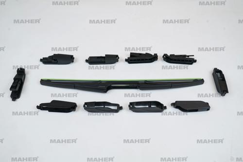 Silecek Süpürgesi Plastik Tip 10 Aparatlı 14 Arka (350Mm)