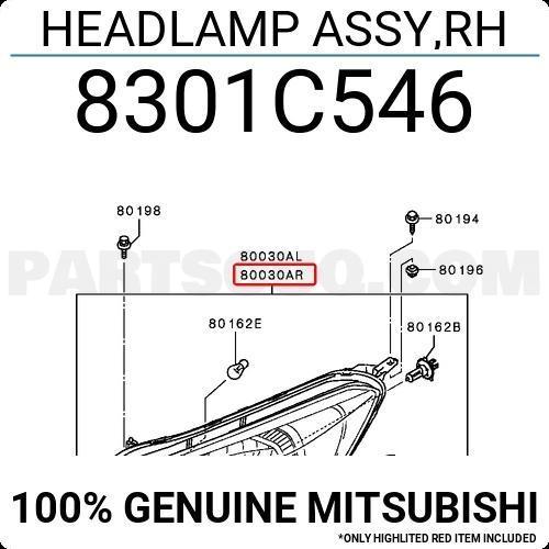 Japon Attrage (A13) Benzin 2014- Far Sağ (Oem No:8301C546)