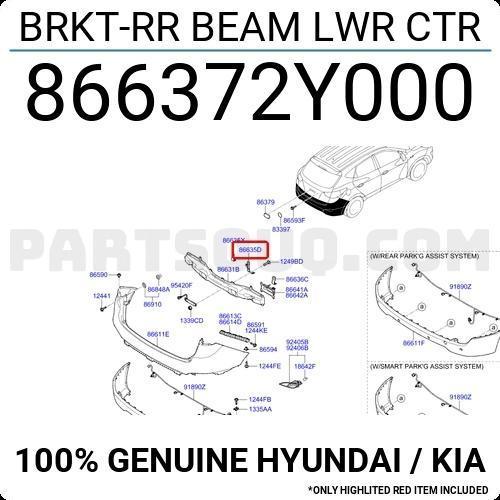 Tampon Bağlantı Braketi Ix-35 Arka 2010-2015 Üst Sol (Oem No:866372Y000)