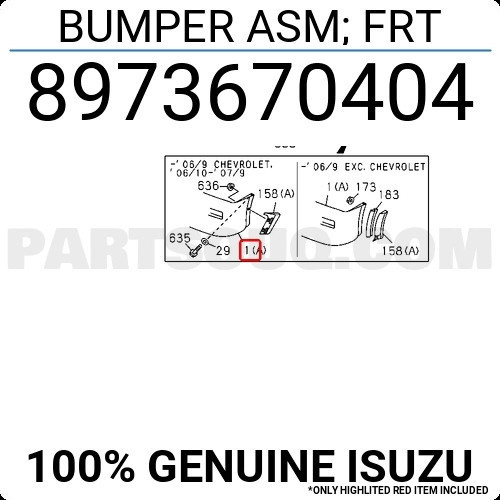 Tampon D-Max Ön 2005-2007 Dodik Delikli (Oem No:8973670404)