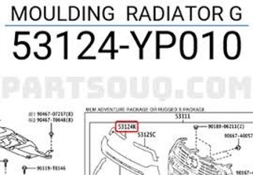 Panjur Kromu ( Çıtası) Hılux 22Sonrası Sağ (Oem No: 53124-Yp010)