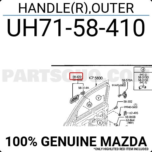 Kapı Kolu B2500 2001 Sonrası Krom Dış Ön Sağ / Ford Ranger (Oem No:Uh7158410)