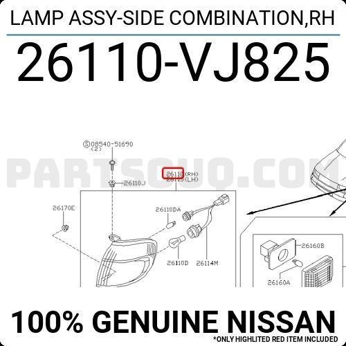 Japon Pıck-Up (D22) 2.7 D:3.2 Td 2000-2001 Sinyal Lambası Sağ . (Oem No:26110Vj825)
