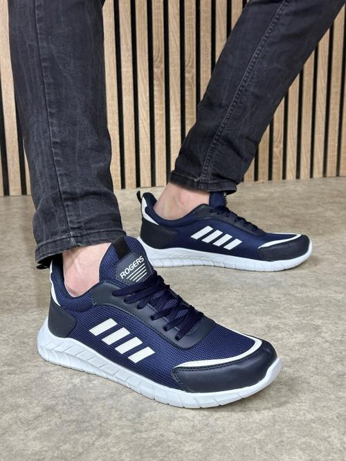 Günlük Erkek Sneaker Fileli Bağcıklı Rahat Esnek Dikiş Detaylı Yürüyüş Spor Ayakkabı 1453