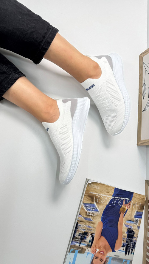 Allyup Günlük Unisex Sneaker Slip-On Nefes Alabilen Hafif Yürüyüş Bağcıksız Esnek Spor Ayakkabı 041F