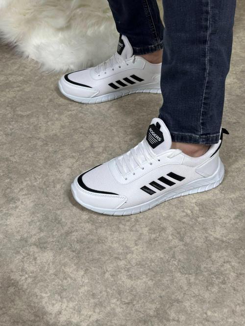 Günlük Erkek Sneaker Fileli Bağcıklı Rahat Esnek Dikiş Detaylı Yürüyüş Spor Ayakkabı 1453