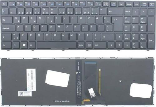 Clevo N250 Uyumlu Notebook Klavyesi - Siyah - TR - Backlit