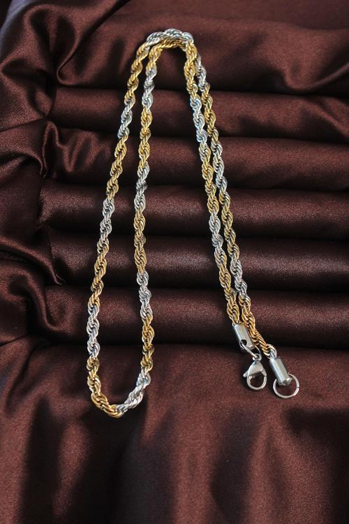 Zarif Kadın için Alaca Çelik Burgu Stil Kolye