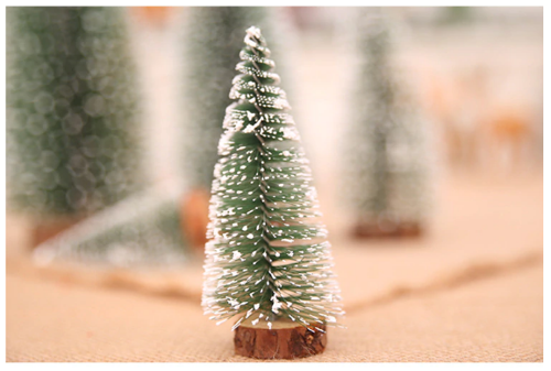 Büro Ev Heidyesi için 10CM Kütüklü Mini Yılbaşı Masa Ağacı