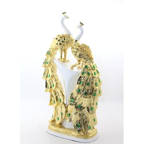 Büro Ev Ofis Dekoru için 2PARÇA Polyester Tavuskuşu Figürü Seti